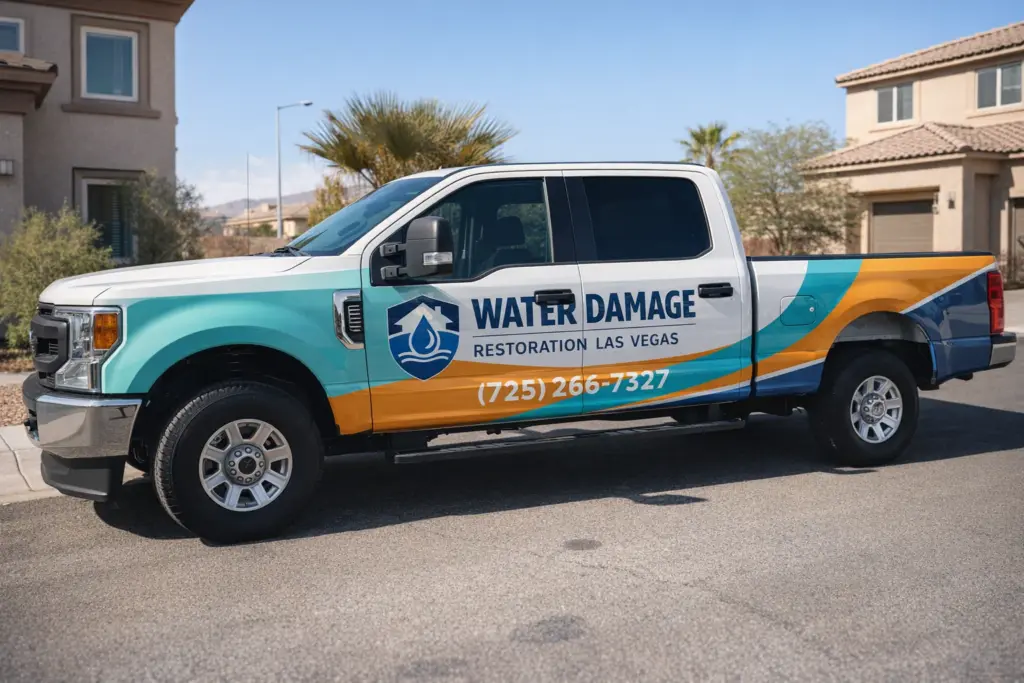 Water Damage Restoration Las Vegas - Branded Van 1